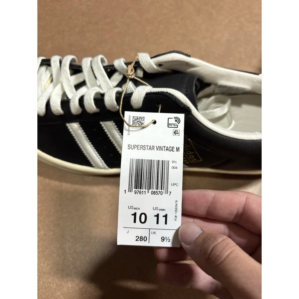 adidas Superstar Vintage Made in Germany Black White Size 10M